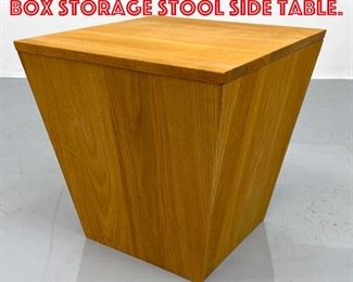 Lot 445 Contemporary Wood Box Storage Stool Side Table. 