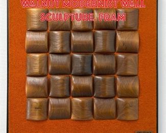 Lot 450 HENRY KRYSIAK 75 Walnut Modernist Wall Sculpture. Fram