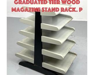 Lot 457 Dunbar style Graduated Tier Wood Magazine Stand Rack. P