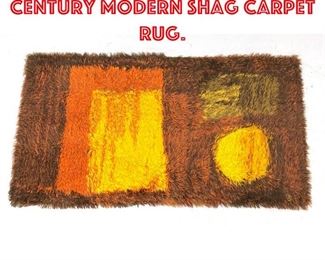 Lot 461 3 x 5 Nordiskas Mid Century Modern Shag Carpet Rug. 