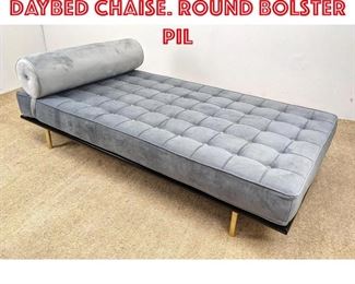 Lot 464 Mies van de Rohe style Daybed Chaise. Round bolster pil