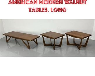 Lot 489 3pc ADRIAN PEARSALL American Modern Walnut Tables. Long