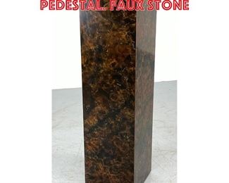 Lot 491 Tall Laminate Display Pedestal. Faux stone