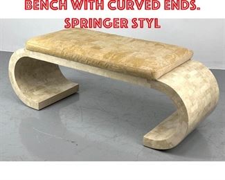 Lot 495 Tessellated Stone Bench with Curved ends. Springer Styl