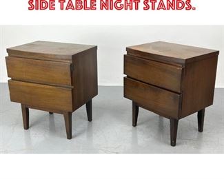 Lot 496 Pair American Modern Side Table Night Stands. 