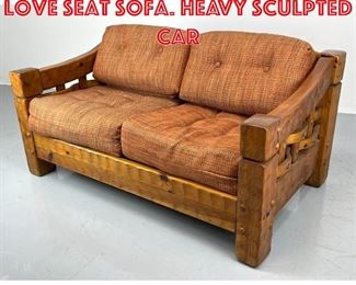 Lot 502 NULL American Modern Love Seat Sofa. Heavy Sculpted Car