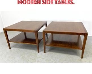 Lot 512 Pair Large American Modern Side Tables. 