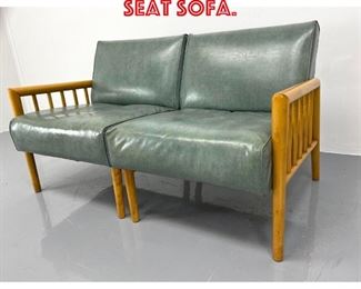 Lot 517 2 pc Conant Ball Love Seat Sofa. 