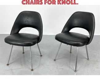 Lot 519 Pair Eero Saarinen Chairs for knoll. 