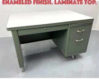 Lot 520 Industrial steel desk. Enameled Finish. Laminate top. 
