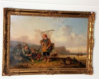 William Shayer O/C Fishing Scene