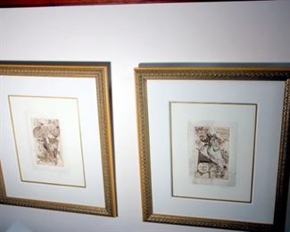 Pair of Prints Signed Lorello