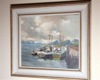 Oil on Canvas Signed Barke
