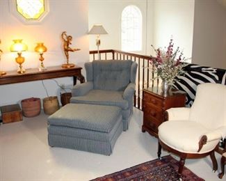 Custom Chair & Ottoman