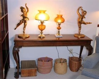 Sofa Table, Handmade Ballerinas, Baskets