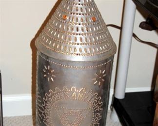 Pierced Candle Lamp, DP&L Reddy Kilowatt Design