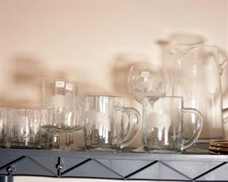 African Animals Etched Glassware