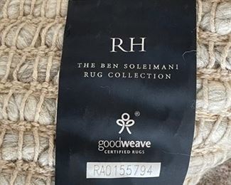 The Ben Soleimani Rug Collection for Restoration Hardware woven rug. Measures 9’ x 12’. Photo 4 of 4.