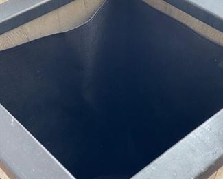 Restoration Hardware Leo Salvaged Wood & Metal planter with lion head handles and paw feet - 2 available. Each measures 22” x 22” x 36”H. Photo 4 of 4.