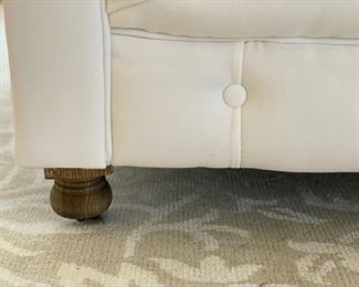 Restoration Hardware Kensington Sofa. Down cushions upholstered in performance white velvet. Measures 90” W x 36” D. Photo 3 of 3.