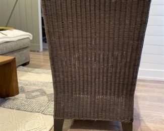 Pair of Wicker Slipper Chairs. Each measures 23" W x 25" D x 38" H. Photo 2 of 3.