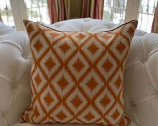 Orange Down Filled Pillow.