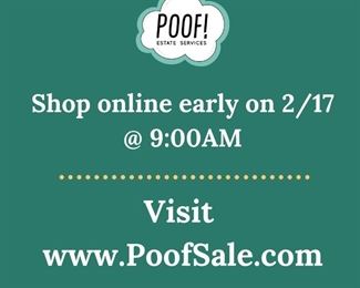 Shop select items from this home on POOFSALE.COM