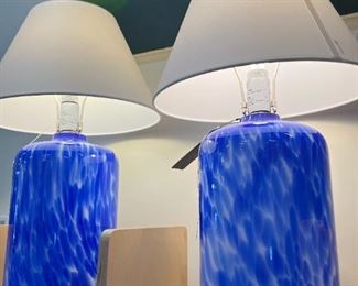 PAIR OF BLUE TK LIGHTING LAMPS
