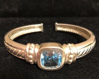 Judith Ripka Blue Topaz Sterling 