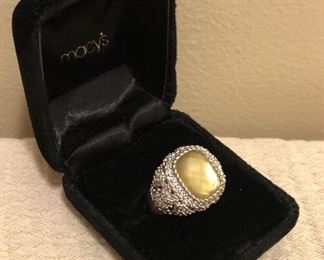 Judith Ripka Sterling Canary Crystal 