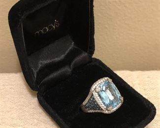 Judith Ripka Sterling London Blue Topaz 