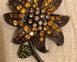 Joan Rivers Rhinestone Brooch