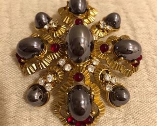 Joan Rivers Rhinestone Brooch