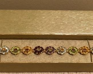 Sterling Crystal Bracelet 