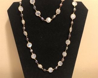 Sterling Aurora Borealis Black Pearl 