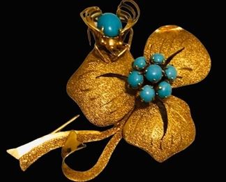 10K Gold Brooch 