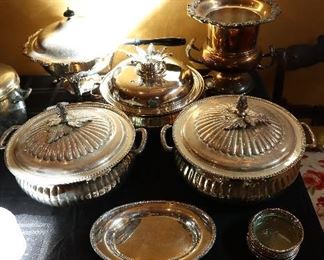 Silver plate serving ware