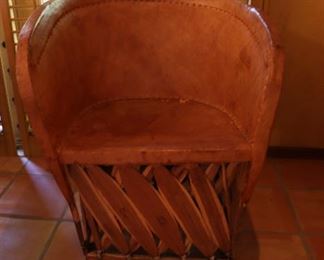 Mexican equipale pigskin leather chair