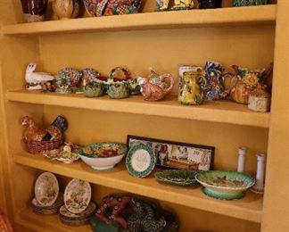 Mexican, South American, European pottery and ceramics
