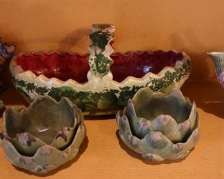 Mexican, South American, European pottery and ceramics