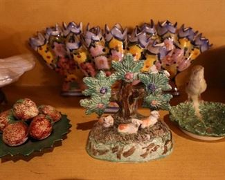 Mexican, South American, European pottery and ceramics