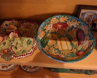 Mexican, South American, European pottery and ceramics