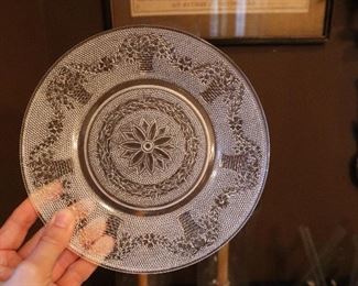 Vintage glass plates
