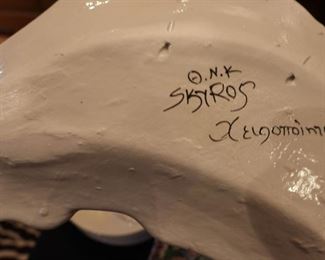 Vintage Greek fish plates