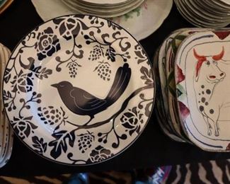 Vintage painted dishes