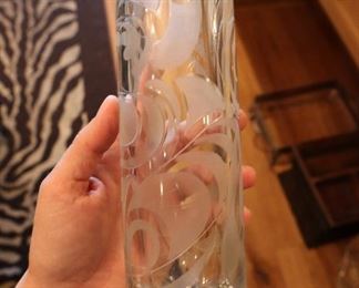 Cut crystal bud vase Bjorn Wiinblad