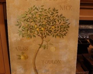 French provincial print on canvas