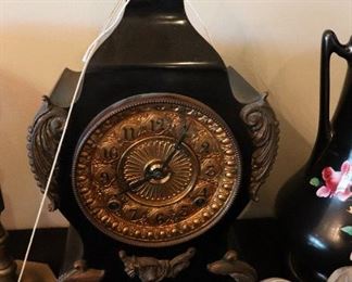 Antique bronze clock