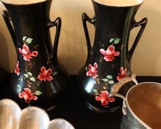 Pair of painted vases