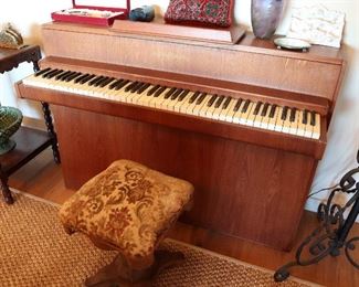 Mid-century Danish teak piano by Andreas Christensen